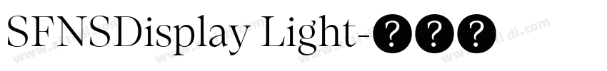SFNSDisplay Light字体转换 SFNSDisplay Light字体转换
